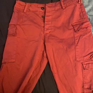 Fashion Nova Red Denim Shorts